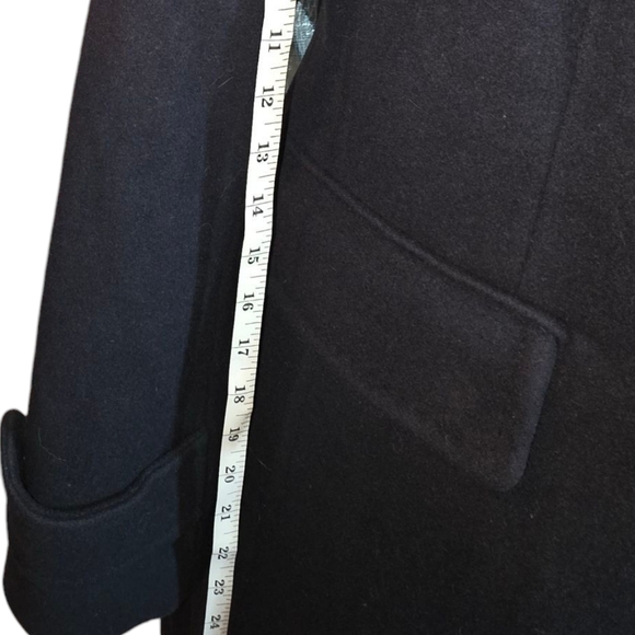 Lands End Womens Wool Blend Hidden Button Coat - Picture 5 of 8